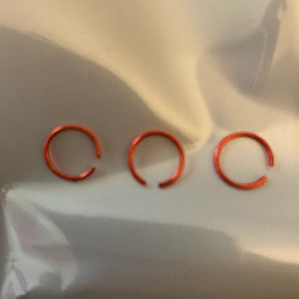 Red, silver, green Nose Rings